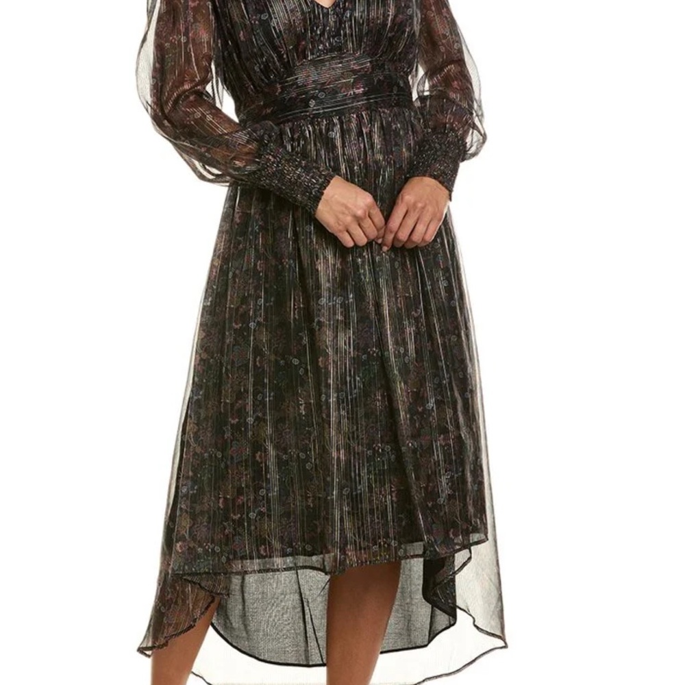 Elegant Black Floral Dress